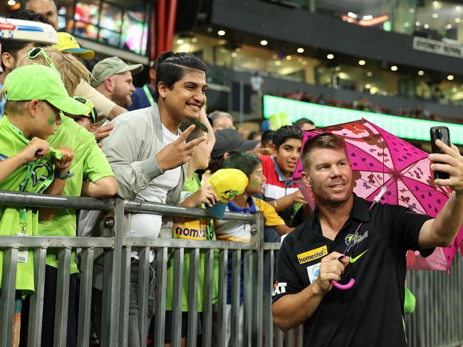 David Warner is captaining the Thunder this season. Picture: Mark Metcalfe/Getty Images