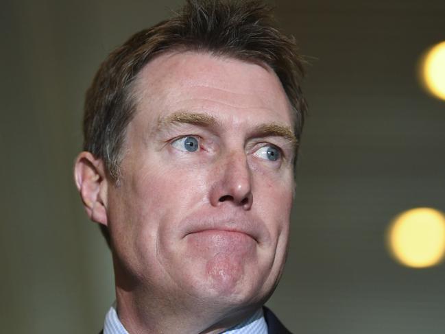 Australian Attorney-General Christian Porter speaks during a press conference at Parliament House in Canberra, Monday, June 18, 2018. (AAP Image/Lukas Coch) NO ARCHIVING
