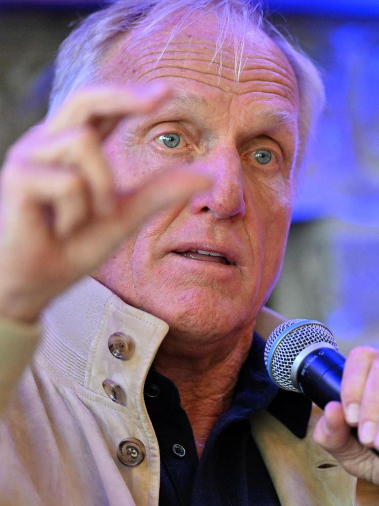 Greg Norman was too busy to return Ray Price’s call. Picture: Glyn Kirk/AFP