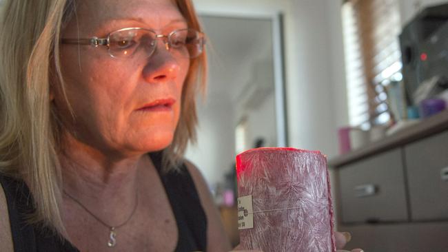 Vicki Blackburn lights a candle in her daughter’s bedroom in her memory. File picture