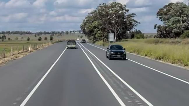 Katie Holmes was caught driving while disqualified on the New England Highway at Whittingham. Picture: Google Maps.