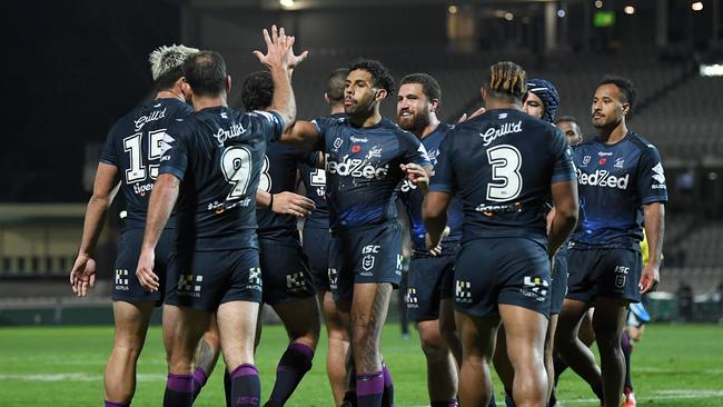 The Melbourne Storm have redeemed themselves from their Panthers loss in spectacular fashion. Picture: AAP.