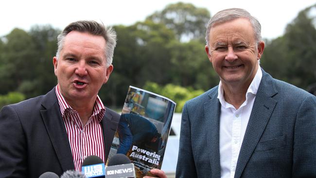 Energy Minister Chris Bowen and Prime Minister Anthony Albanese. Picture: NCA Newswire / Gaye Gerard