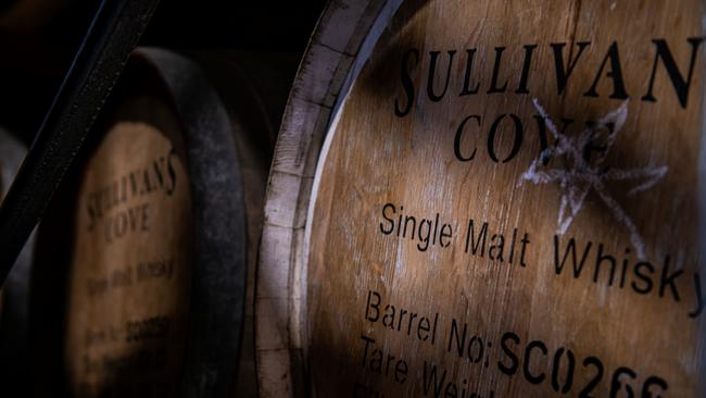 The barrel rooms at Sullivan's Cove Distillery. Photo: Chris Crerar