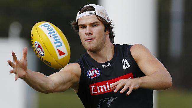 No.10 draft pick Nathan Freeman has left Collingwood for St Kilda without playing a senior game for the Magpies. Picture: Wayne Ludbey