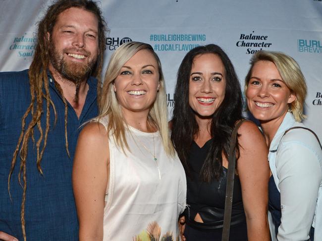 Sean Culverston, Courtney Kelly, Kristie Hague, Philly Simpson at opening of Burleigh Brewing new facilities, West Burleigh. Picture: Regina King