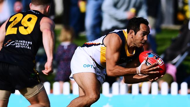 Eddie Betts booted four goals in his first SANFL game for Adelaide last week. Picture: Mark Brake/Getty Images