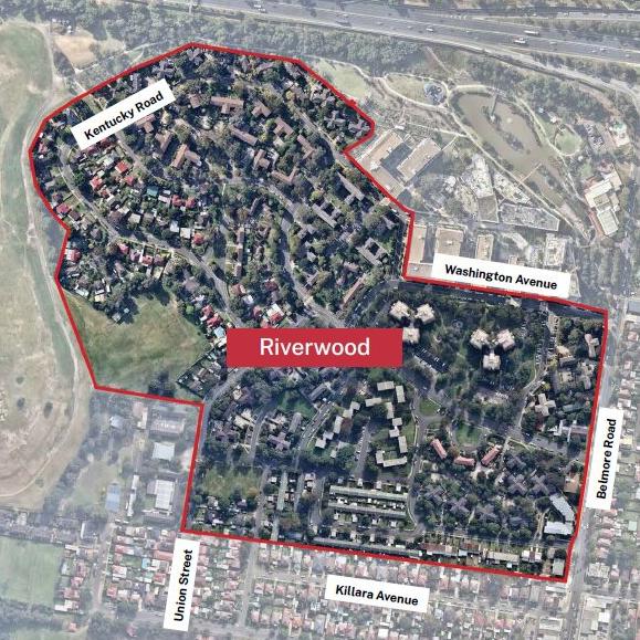 Riverwood rezoning planning proposal area. Picture: Supplied, Department of Planning and Environment