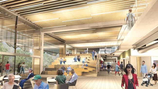 An artist's impression of the foyer at the Caloundra District Library.