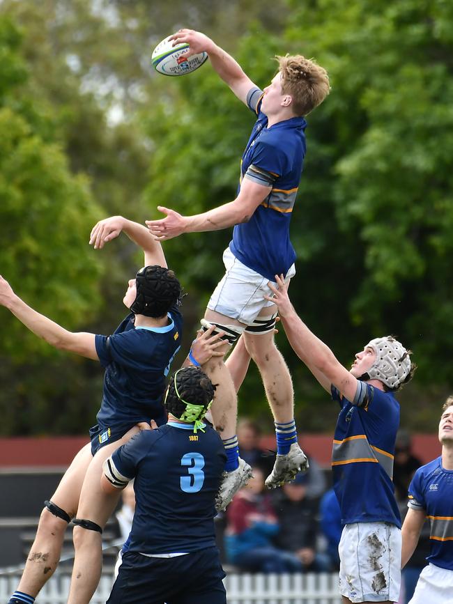 GPS first XV rugby between Churchie and Brisbane Grammar School.. Picture, John Gass