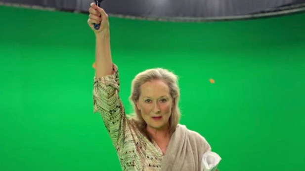 Streep at the end of the movie.