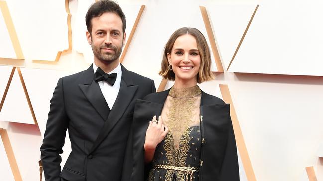 Natalie Portman with her husband Benjamin Millepied at the 92nd Annual Academy Awards in Hollywood on February 09, 2020. Picture: Steve Granitz/WireImage