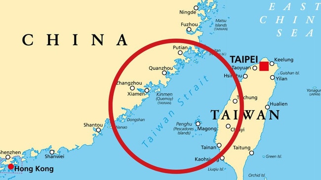 The Taiwan Strait is one of the world’s busiest shipping lanes. Picture: iStock