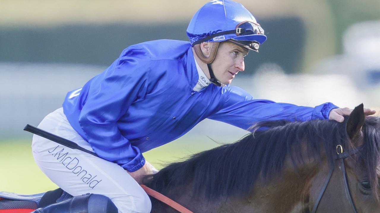 James McDonald rides Amati at Rosehill on Wednesday. Picture: Getty Images