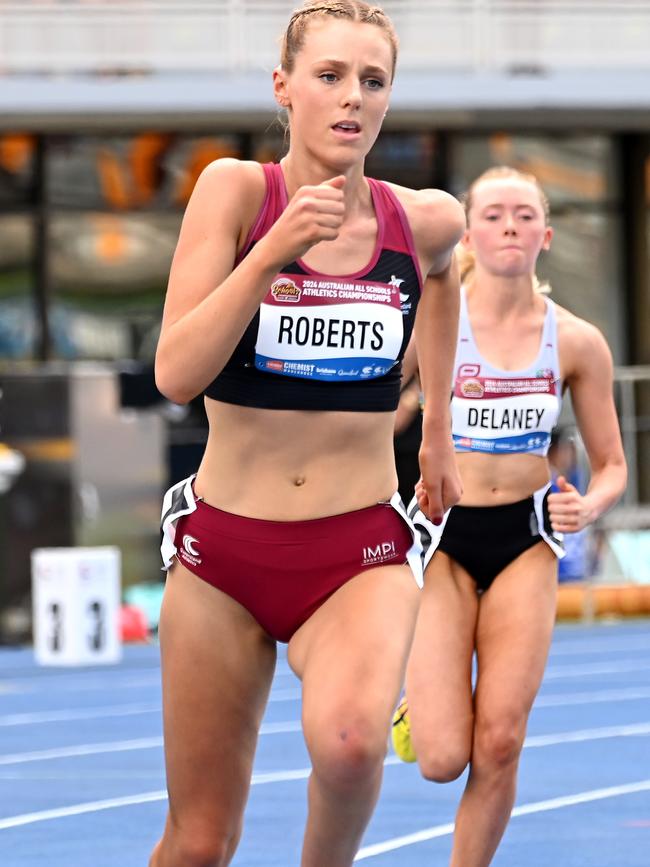 Milla Roberts Australian All Schools track and field championships in Brisbane. Picture John Gass