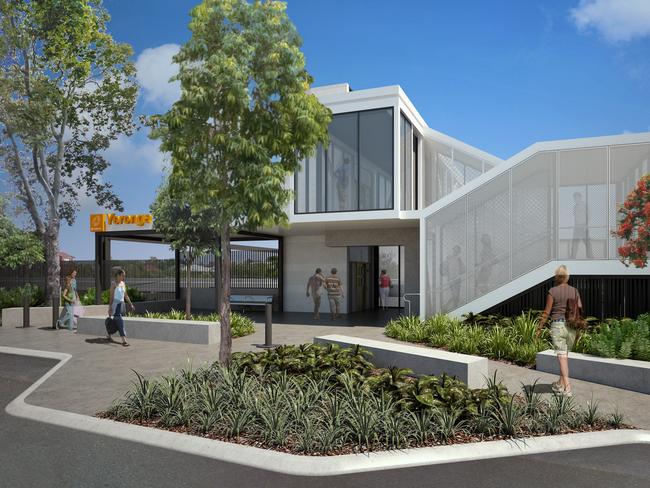 Cross River Rail feature - Yeronga station render.