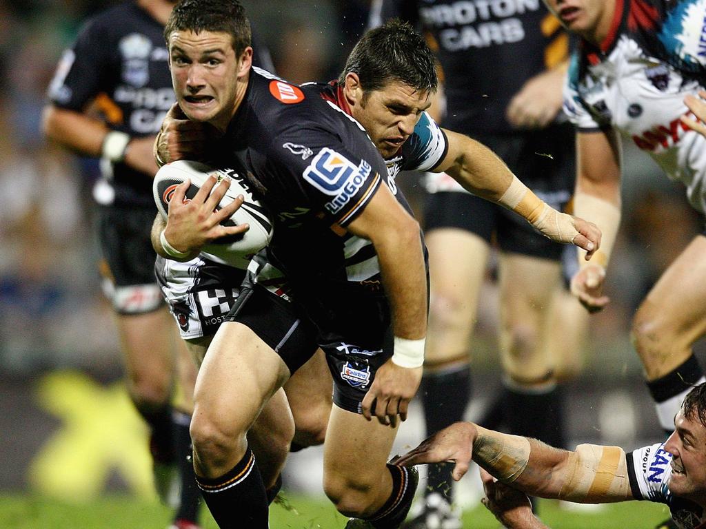 Tim Moltzen in his playing days for the Wests Tigers.