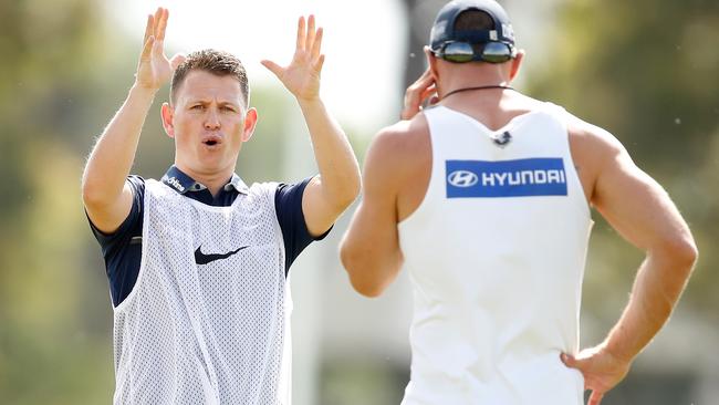 Brendon Bolton at Carlton pre-season training.