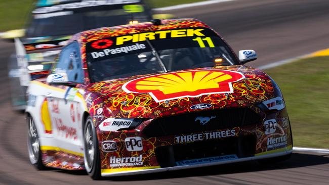 DARWIN, AUSTRALIA - JUNE 20: (EDITORS NOTE: A polarizing filter was used for this image.) Anton de Pasquale drives the #11 Shell V-Power Racing Ford Mustang during race 2 of the Darwin Triple Crown which is part of the 2021 Supercars Championship, at Hidden Valley Raceway on June 20, 2021 in Darwin, Australia. (Photo by Daniel Kalisz/Getty Images)