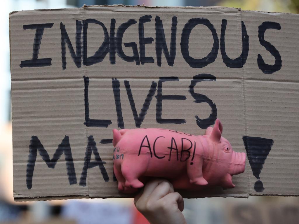 The protests highlight the plight of Indigenous Australians. Picture: David Swift