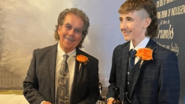 He decided to raise money for a Newcastle hospital as an incentive for having his iconic 'do. Source: Just Giving