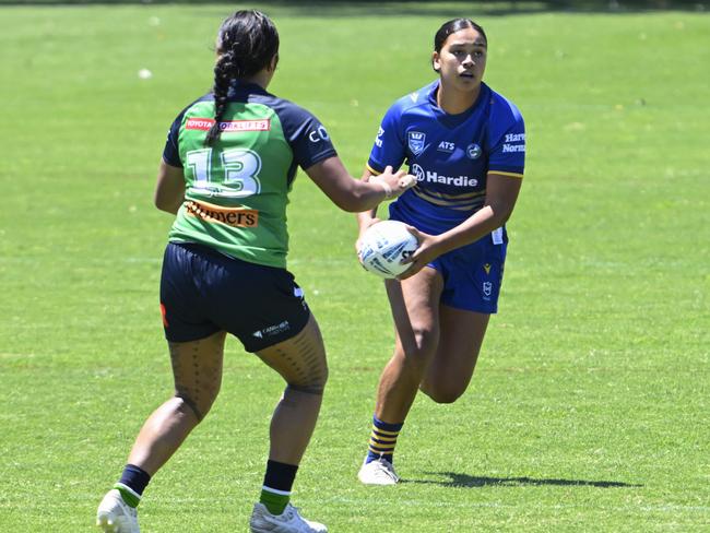 The Eels put a big score on the Raiders. Picture: Martin Ollman