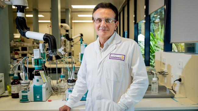 AstraZeneca Global CEO Pascal Soriot at the AstraZeneca labs in Macquarie Park, Sydney. Picture: Ryan Osland