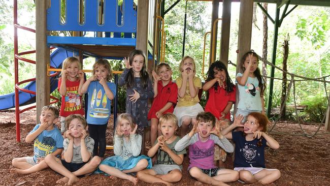 MY FIRST YEAR: Funny faces. The River School Preps. Picture: Patrick Woods.