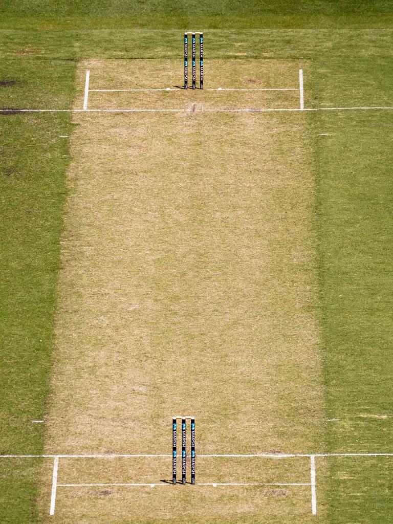 The MCG pitch that was deemed unfit for play.