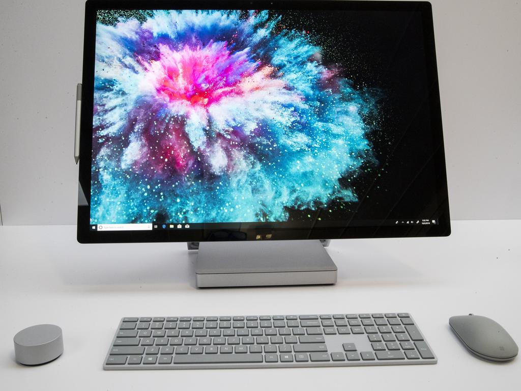 The Surface Studio 2 is on display during a news conference, Tuesday, Oct. 2, 2018, in New York. (AP Photo/Mary Altaffer)