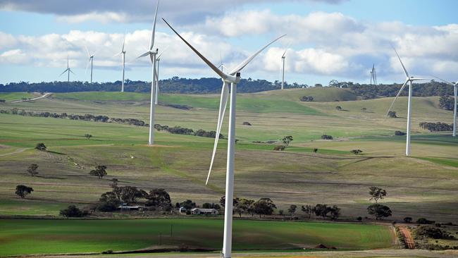 The wind farm would have 26 turbines — reduced from the 54 first proposed — reaching 240m high. Pictured is the nearby Hornsdale wind farm near Jamestown. Picture: Tom Huntley