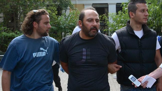 Mokbel coming out of his Greek trial before