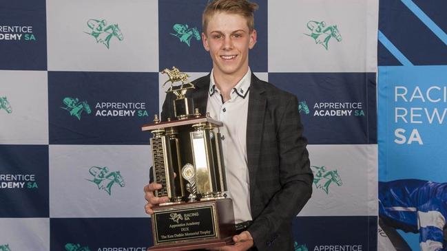 Jacob Opperman after being named Dux of the Racing SA Apprentice Academy. Picture: Racing SA