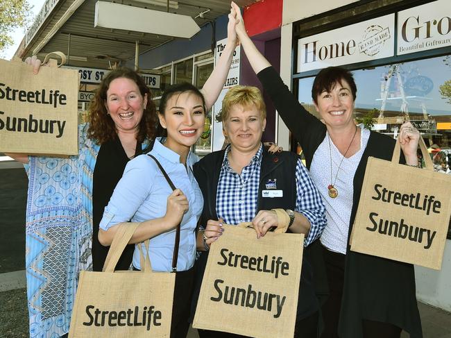 Sharyn Snook, Ami Tran, Kym Schubert and Hannah Liddle are all set for the Sunbury StreetLife Festival. Picture: Carmelo Bazzano