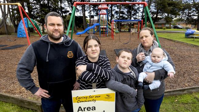 Children were banned from using playgrounds in Melbourne’s longest lockdown. Picture: David Geraghty