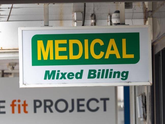 A new report shows the rate of bulk billing offered GP clinics across Australia has fallen, while out-of-pocket fees have risen.Generic medical centre signs. Picture: Jason Edwards