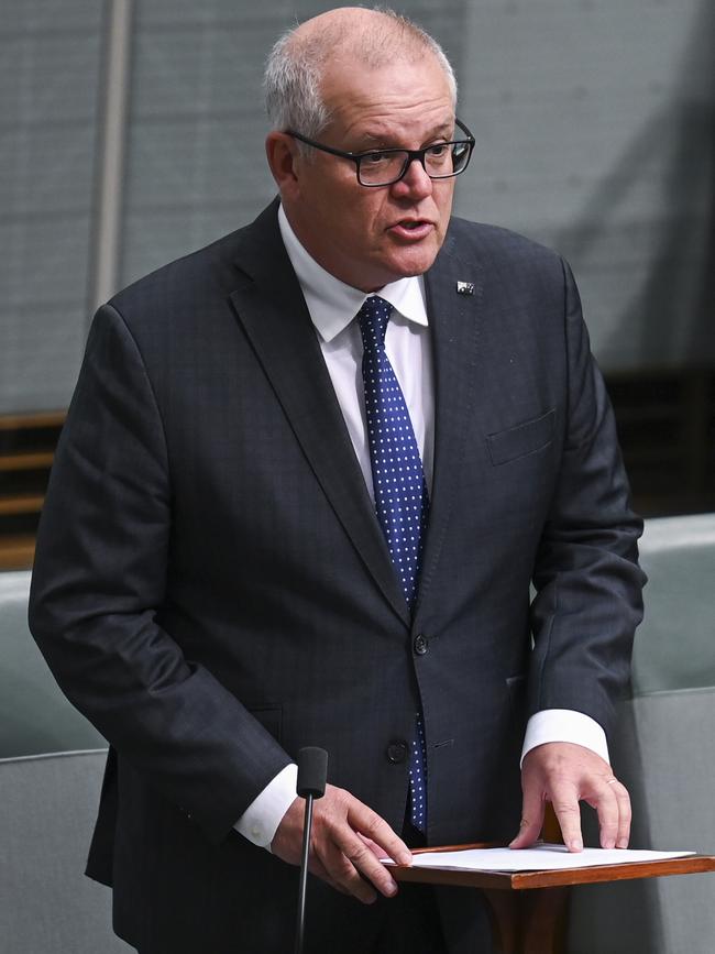 As prime minister, Scott Morrison insisted that an independent Olympics Coordination Authority would be crucial to oversee the infrastructure program for the 2032 Games.Picture: NCA NewsWire / Martin Ollman