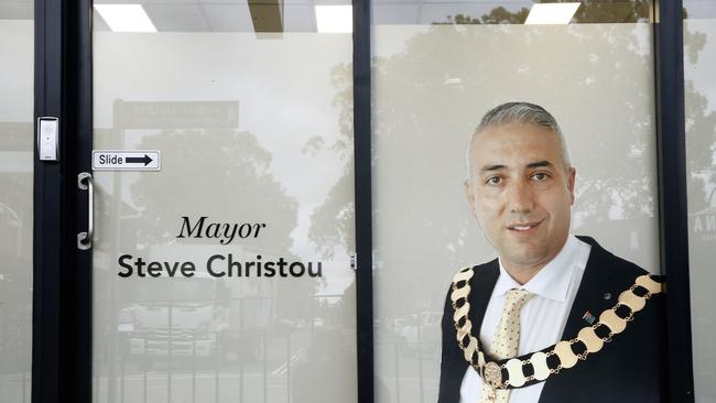 The mayor’s presence is prominent at the new customer service centre. Picture: John Appleyard