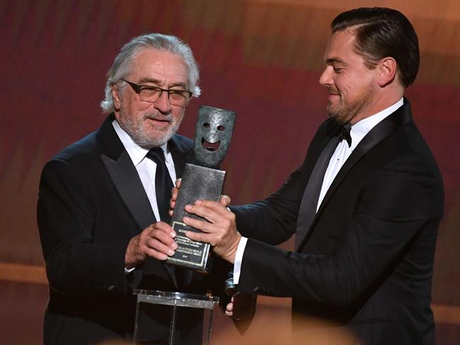 Robert DeNiro and Leonardo DiCaprio. Picture: AFP