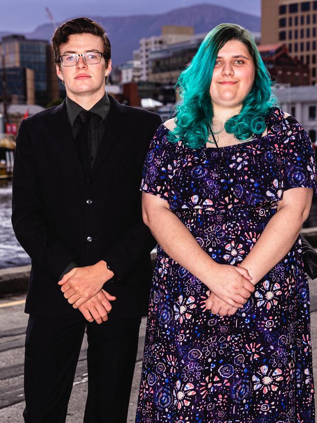 Hobart College leavers dinner 2022 Patrick Robbie and Madeline Gore. Picture: Linda Higginson