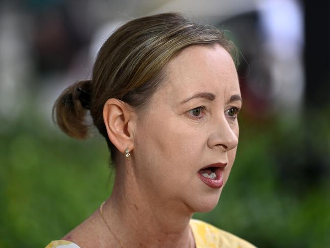 BRISBANE, AUSTRALIA - NewsWire Photos - JANUARY 18, 2023. Queensland Health Minister Yvette DÃAth during a press conference to provide a COVID-19 update.Picture: NCA Newswire / Dan Peled