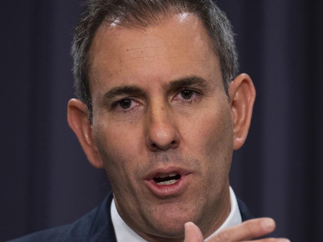 CANBERRA, AUSTRALIA - MAY 5: Treasurer Jim Chalmers and Finance Minister Katy Gallagher hold a press conference at Parliament House Canberra. Picture: NCA NewsWire / Martin Ollman