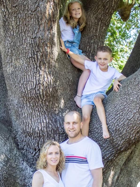 Pat Lawson with his wife and two children. Picture: Pat Lawson