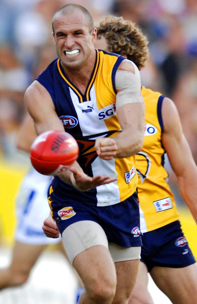 First home ... Chris Judd playing at Subiaco in 2007.