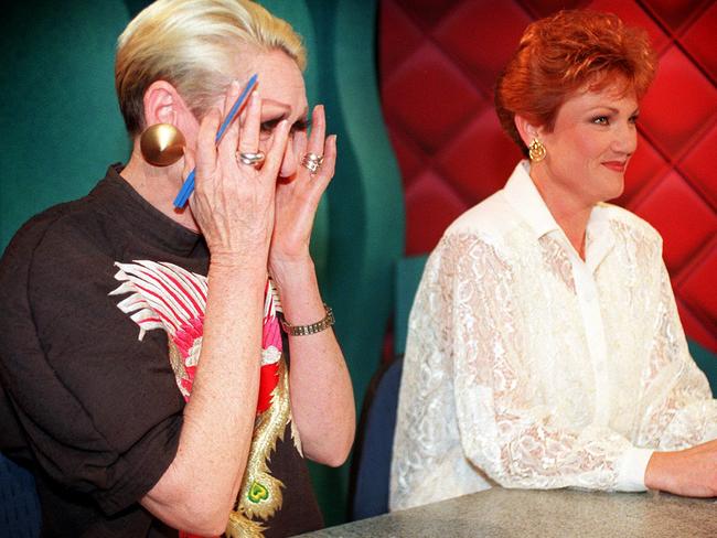 Jeanne Little and Pauline Hanson on Beauty &amp; The Beast. Picture: Supplied