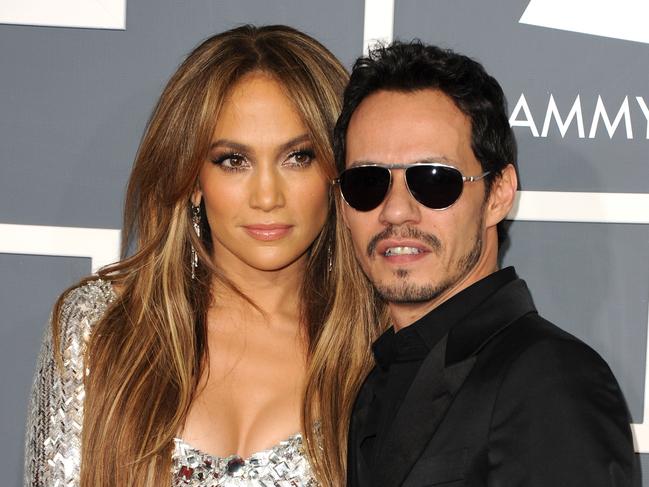 LOS ANGELES, CA - FEBRUARY 13: Actress Jennifer Lopez and singer Marc Anthony arrive at The 53rd Annual GRAMMY Awards held at Staples Center on February 13, 2011 in Los Angeles, California. (Photo by Jason Merritt/Getty Images)