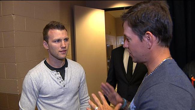 Jeff Horn speaks with Mark Wahlberg.