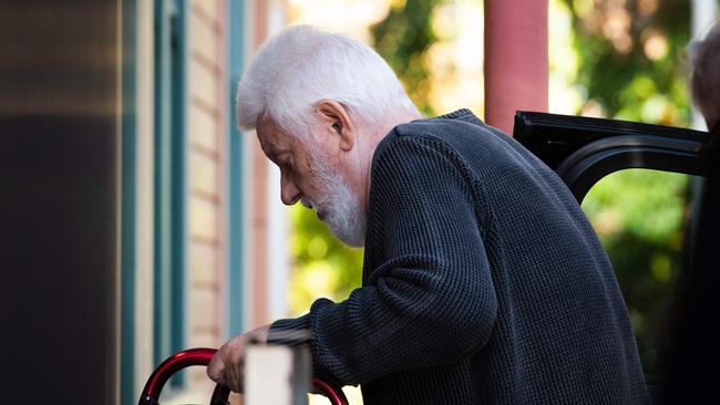 Ric Blum entering Lismore Courthouse during the inquest. Picture: Elise Derwin/The Australian