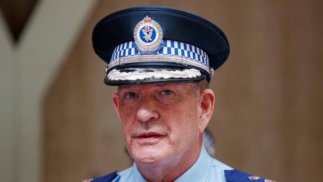 NSW Deputy Commissioner David Hudson said police were ‘not happy’ about the leak. Picture: NewsWire/Nikki Short