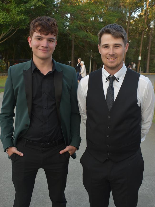 Ethan Mcneill and Jay Myers at Runcorn State High School 2023 formal. Photos: Georgie Walker.